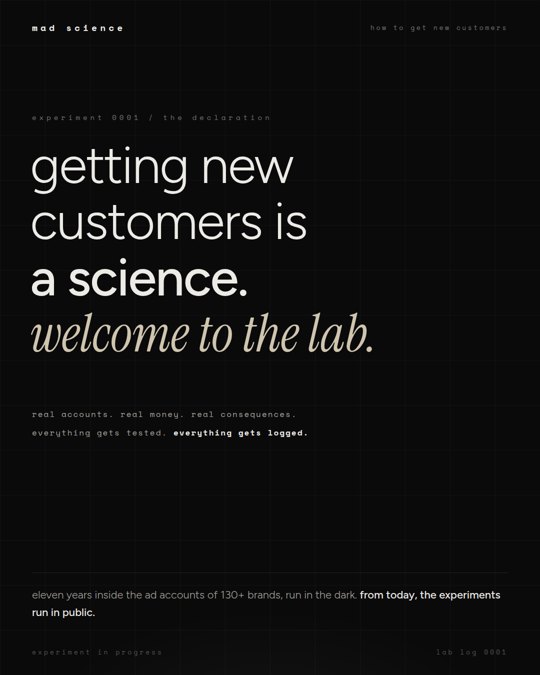 lab log 0001, the declaration